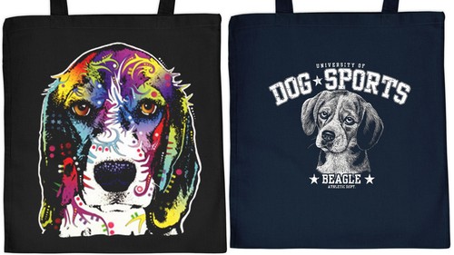 Beagle motiv baumwolltasche - beagle,