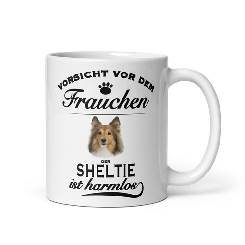Sheltie tasse mug vorsicht - sheltie,