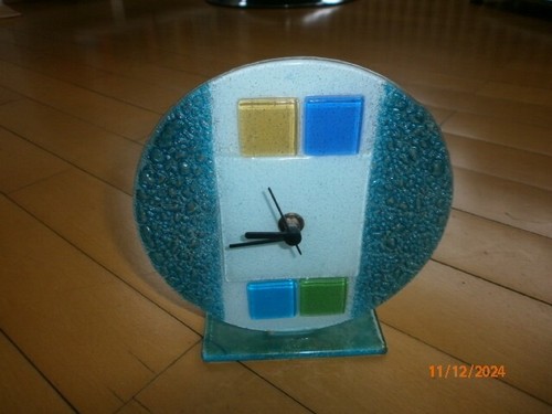 Vintage glas stand uhr rund - stand,