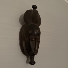 Afrikanische Holzmaske – Handgeschnitzt, Dekoration für Halloween & Ethno-Look