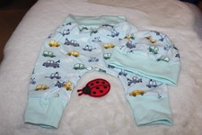 Mode für die Kleinsten Babyset Pumphose+Mütze gr 56/62/68-autos
