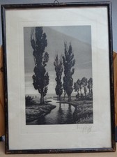 Vintage Bild Flusslandschaft