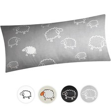 1 x Kissenbezug 40x80 cm Baumwolle Schafe Lämmer Motiv – weich pflegeleicht Deko