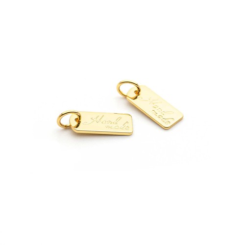 Anhänger handmade messing 18k - anhänger,