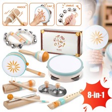 Musikinstrumente für Kinder Holzspielzeug Baby Montessori Spielzeug ab 1 Jahre