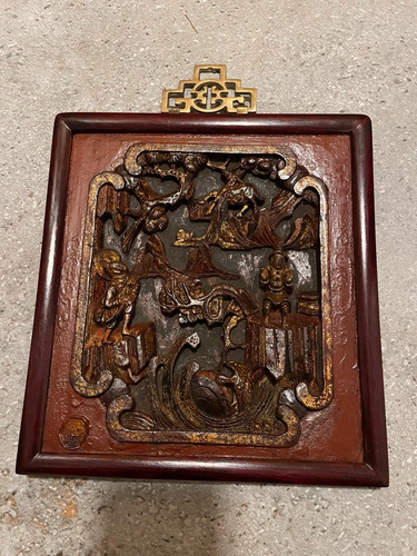 Altes chinesisches holzbild - altes,
