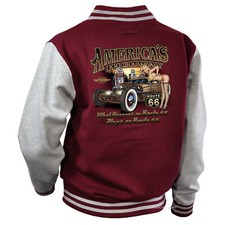 Hot rod college jacke kontrast - rod,