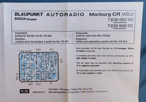 Blaupunkt marburg cr - marburg,