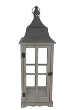 Deko Laterne Holz 74 x 25 cm grau  Einzelne Laterne