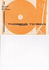 Bedienungsanleitung-Operating Instructions für Thorens TD 150 MK2 in Deutsch,Fra