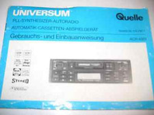 deutsche Betriebsanleitung bedienungsanleitung Auto RADIO Universum QUELLE