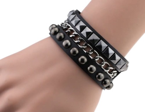 Faches nietenband lederband - 3,