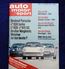 AMS 13/1979  Golf 1 Cabrio, VW T3, Porsche 924 Turbo 928 911,  Suzuki LJ 80