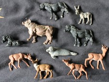 VEB Plaho DDR Tiere Figuren Gummi  80'er Jahre Spielzeug 