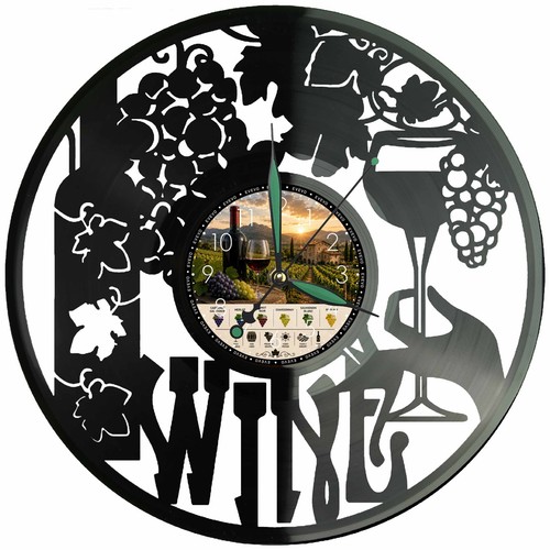 Wein wanduhr weinglas - wanduhr,