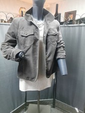 Damen Fein Cord-Jacke in grau