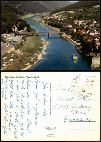 Ansichtskarte bad karlshafen - ansichtskarte,