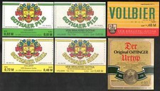 6 Bieretiketten DDR + später