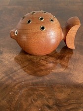 Ernst Henriksen Danish Design Teakholz Zahnstocherhalter Kugelfisch