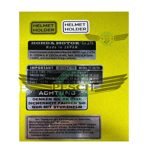 Aufkleber set chrom für honda - chrom,