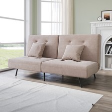 Schlafsofa 180cm mit Schlaffunktion Sofa mit Verstellbarer Rückenlehne Klappbar