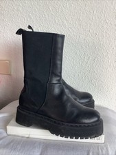 Alba Moda Damenstiefel, Platform Plateau Boots Gr. 40, Leder, leicht