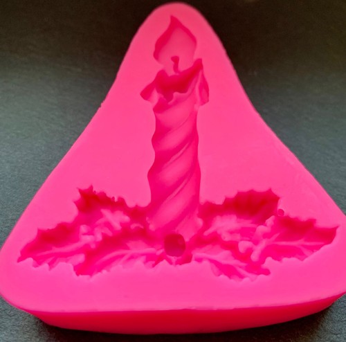 Fondantform zweig mit kerze - 3d,