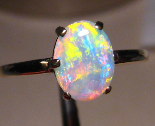 Australischer opal ring - australischer,