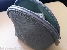 grüne Creme de La Mer Denim Kosmetiktasche Make-up echt und neu Posh funkelnd!