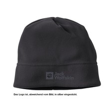 Jack Wolfskin Real Stuff Beanie Wintermütze Fleecemütze black ONE SIZE