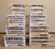 Holzkisten Set  2x - je 4 Kisten - Obstkisten / Deko / Regal  / Wein / Bücher