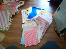 Hobbyaufgabe:Bastelpapiere/verschiedeneGrößen/neutral/Kartenbasteln/(46)