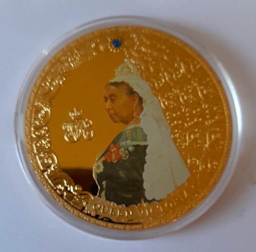 Goldfarbene medaille münze - goldfarbene, medaille/münze
