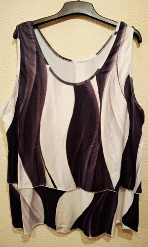 Top lagenlook schwarz weiß - , schwarz-weiß