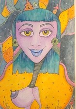 Aquarell Frau Gemälde