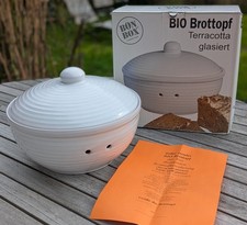 Bio Brottopf Terracotta glasiert Neuwertig!