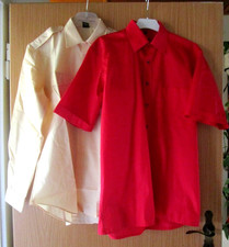 Neu: 2 Herren Hemden Eterna Comfort fit Knall ROT + Golden Style Beige Gr. 37/38