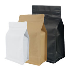 Kaffee-Verpackungsbeutel mit flachem Boden, Einweg-Entgasungsventil und Reißverschlussverschluss