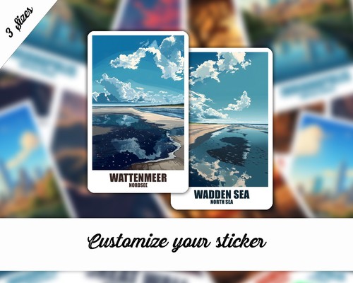 Wattenmeer nordsee aufkleber - wattenmeer,