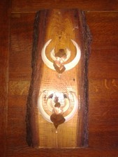 Keilerwaffen Wildschweinzähne Jagdtrophäe Wildsau schöne Deko