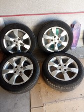 4x Alufelgen von Peugeot 307 4x108 16 Zoll mit Sommerreifen