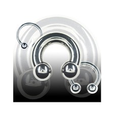 0mm hufeisen piercing - 1,0mm, lippen