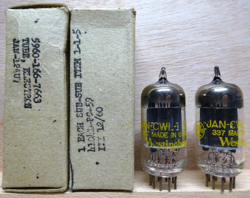 Pair westinghouse 12au7 - pair:, |