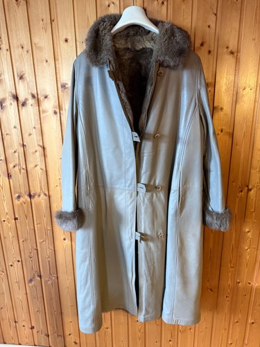 Vintage damen ledermantel mit - vintage,