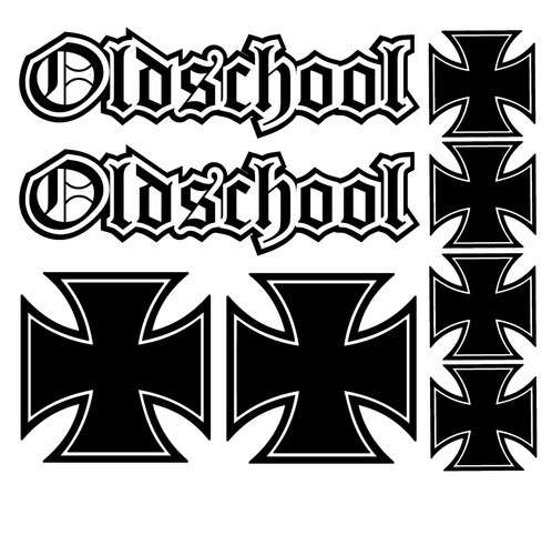 Oldschool aufkleber set - oldschool,