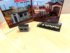 FALLER HO Wellblechhütte 5743 Arbeitsbühne 5749   OVP sehr gut zusammen gebaut