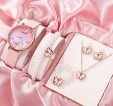 Damen uhr schmuck set 6tlg - set,