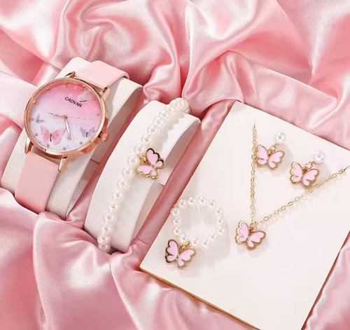 Damen uhr schmuck set - set, 6tlg