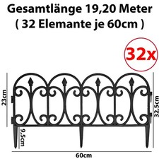 Beeteinfassung Beetumrandung Rasenkante Gartenpalisade Beetzaun Garten Anthrazit