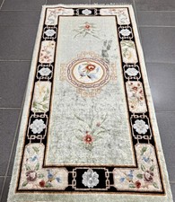 Seidenteppich Handgeknüpft Shanghai 63 x 125 cm ( frisch gewaschen ) Nr: 0166
